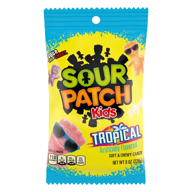 Kids Tropical Sour Then Sweet Soft & Chewy Candy