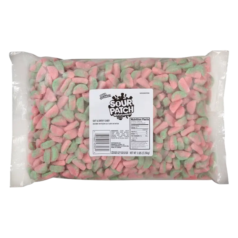 SOUR PATCH KIDS Watermelon Soft & Chewy Gummy Candy Bulk Candy, 5lb
