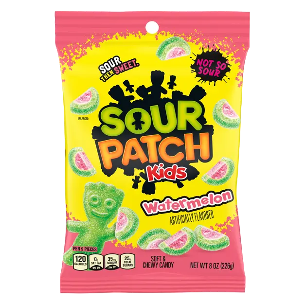 Kids Watermelon Sour Then Sweet Soft & Chewy Candy
