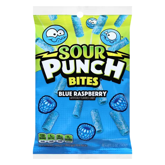 Bites Blue Raspberry Chewy Candy