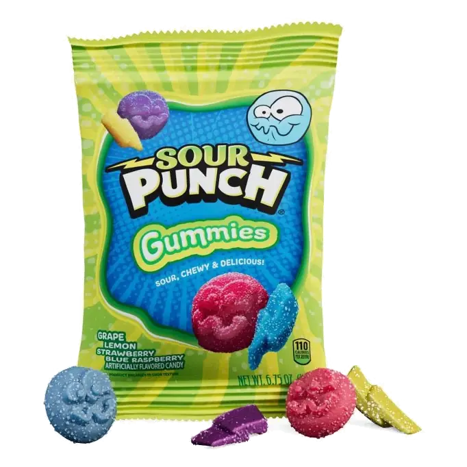 Sour Punch Gummy Candy, 6.75oz