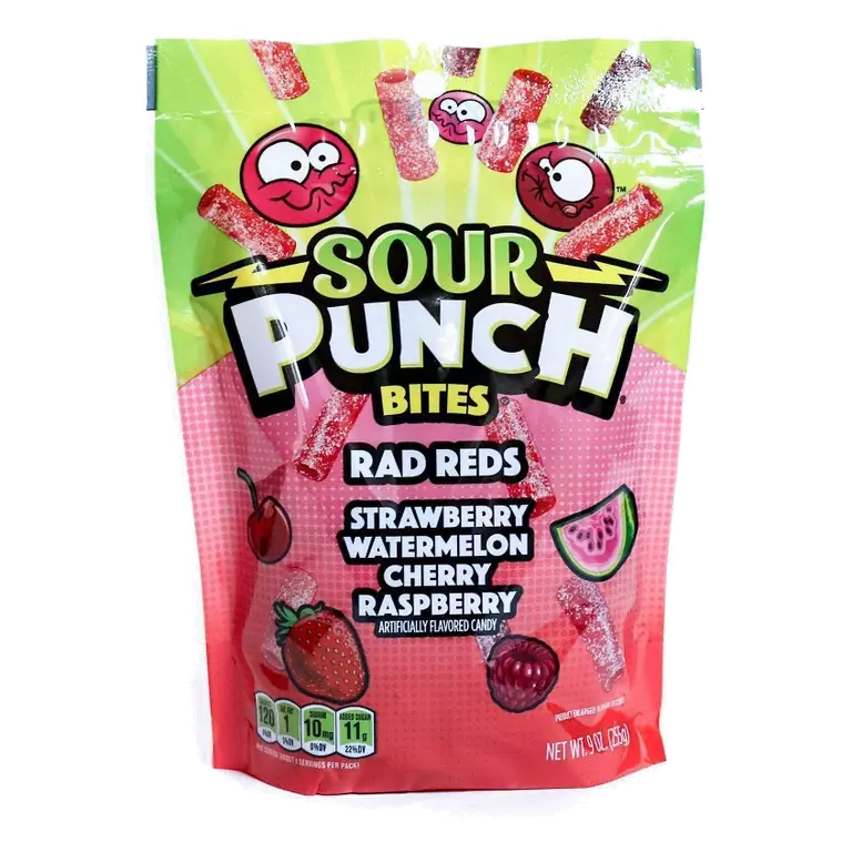 Sour Punch Bites Rad Reds, 9oz