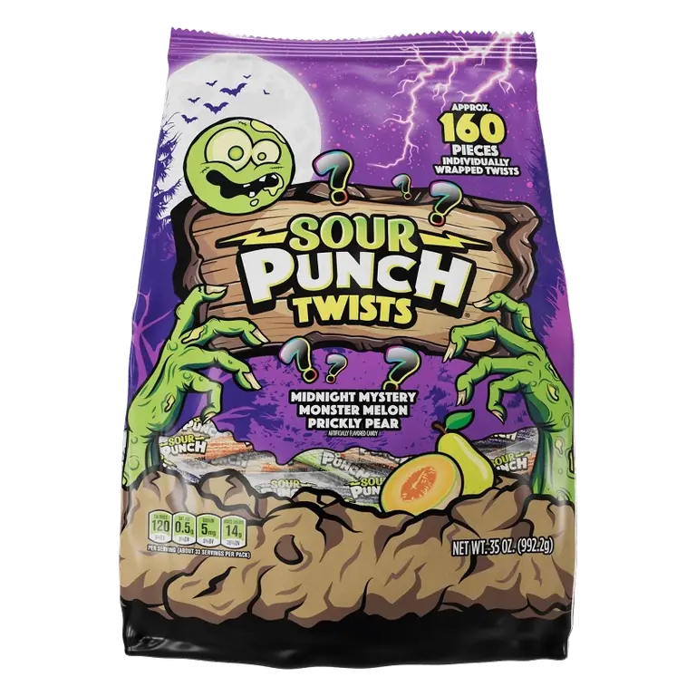 Sour Punch Halloween Twists Candy Gusseted Bag, 35oz