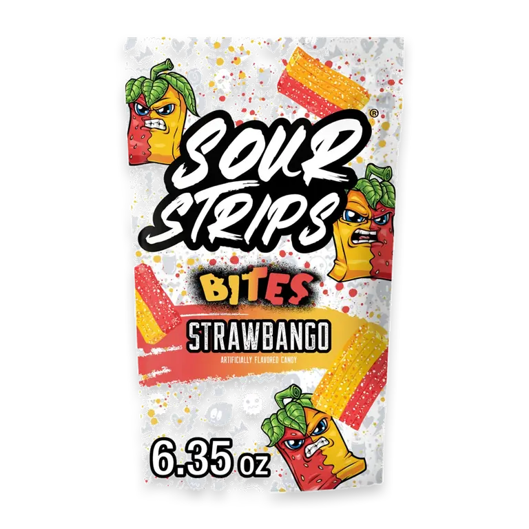 Bites Strawbango Flavored Chewy Candy Bag