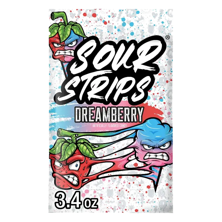 Sour Strips Dream Berry Candies, 3.4oz