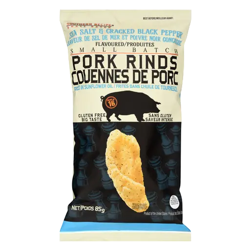 Southern Recipe Gluten-Free Small Batch Pork Rinds Sea Salt Cracked Black Pepper 85 g