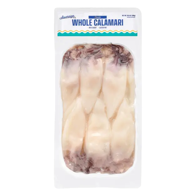 Wild Caught Cleaned Whole Calamari Frozen