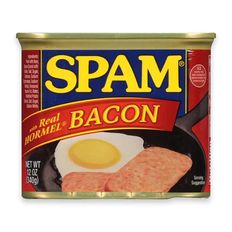 with Real Hormel Bacon Canned Luncheon Meat