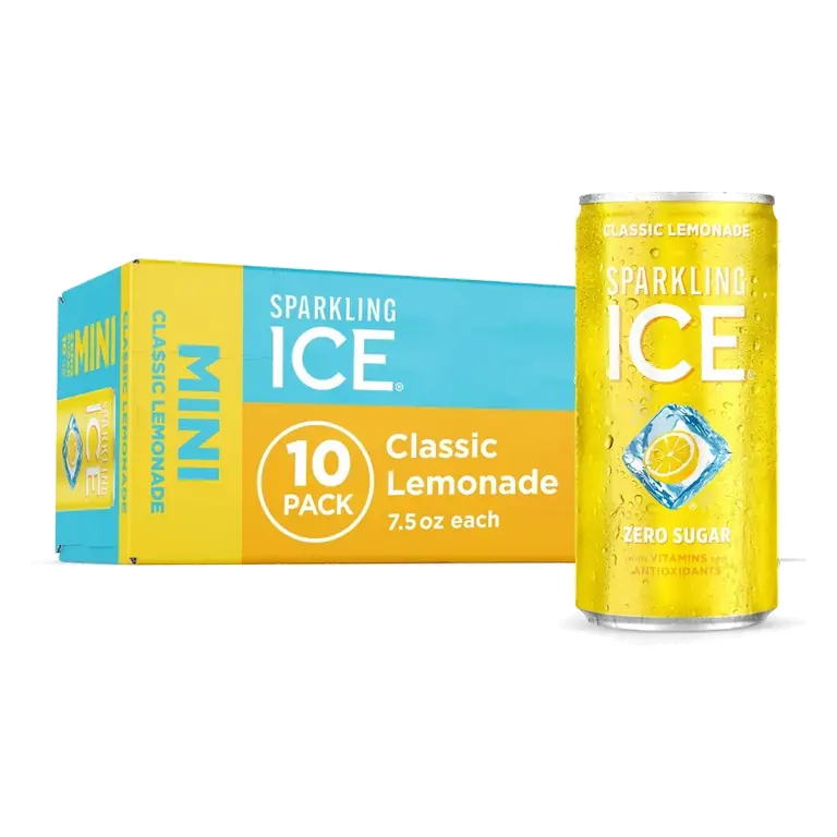 Sparkling ICE Classic Lemonade Sparkling Water, 10pk/7.5 fl oz Mini Cans