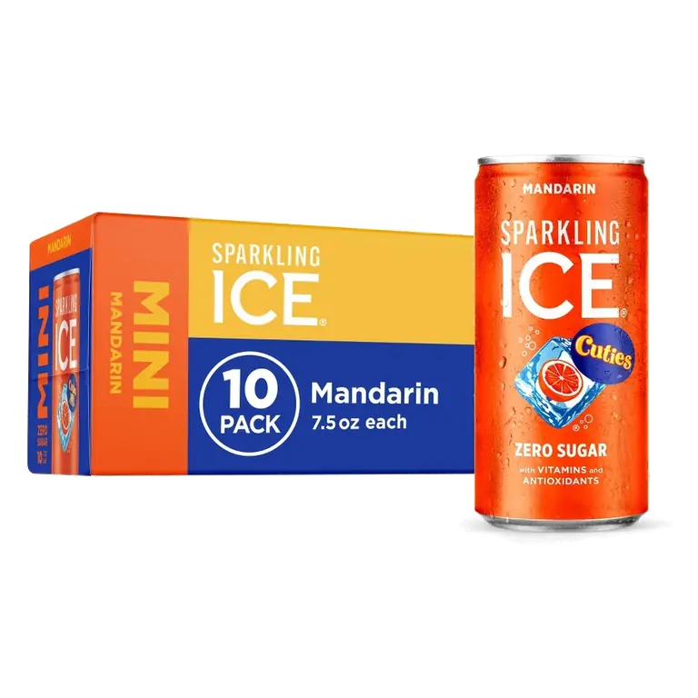 Sparkling ICE Cuties Mandarin Sparkling Water, 10pk/7.5 fl oz Mini Cans: Vitamin, No Added Sugar