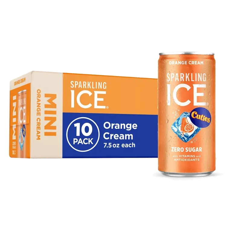 Sparkling ICE Cuties Orange Cream, 10pk/7.5 fl oz Mini Cans: Vitamin Enhanced, Beverage