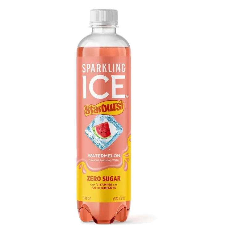 Sparkling ICE Starburst Watermelon Sparkling Water, 17 fl oz: Non-Caffeinated