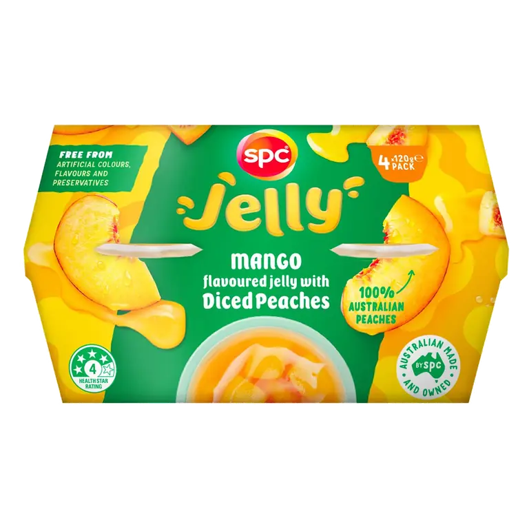 Diced Peaches in Mango Jelly