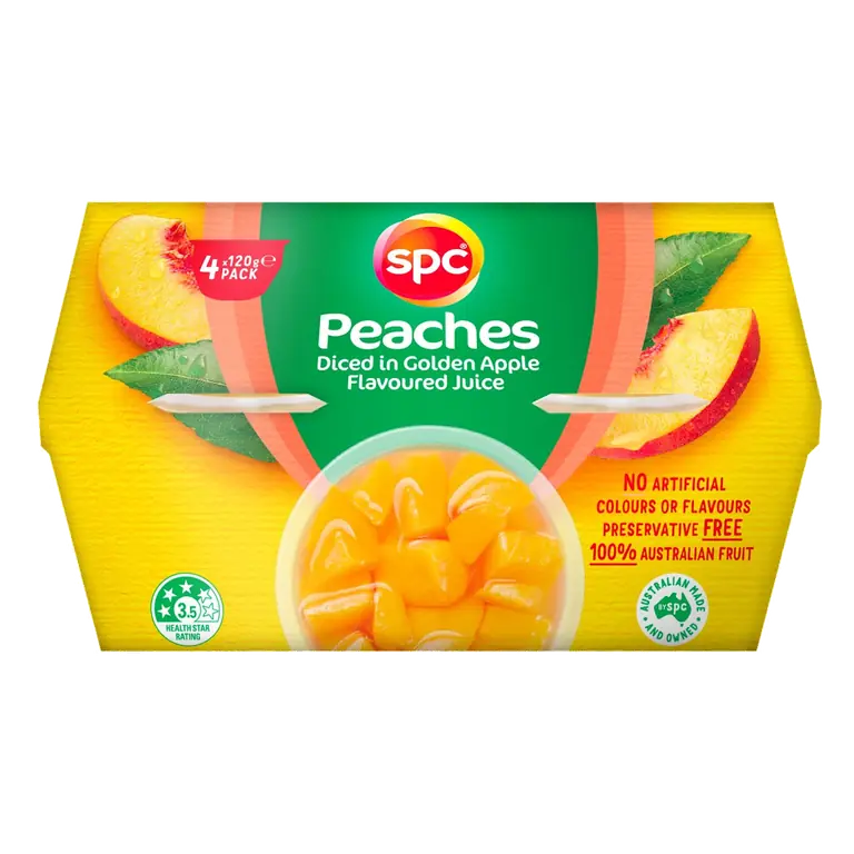 Fruit Snacks Diced Peach Gold Apple Juice