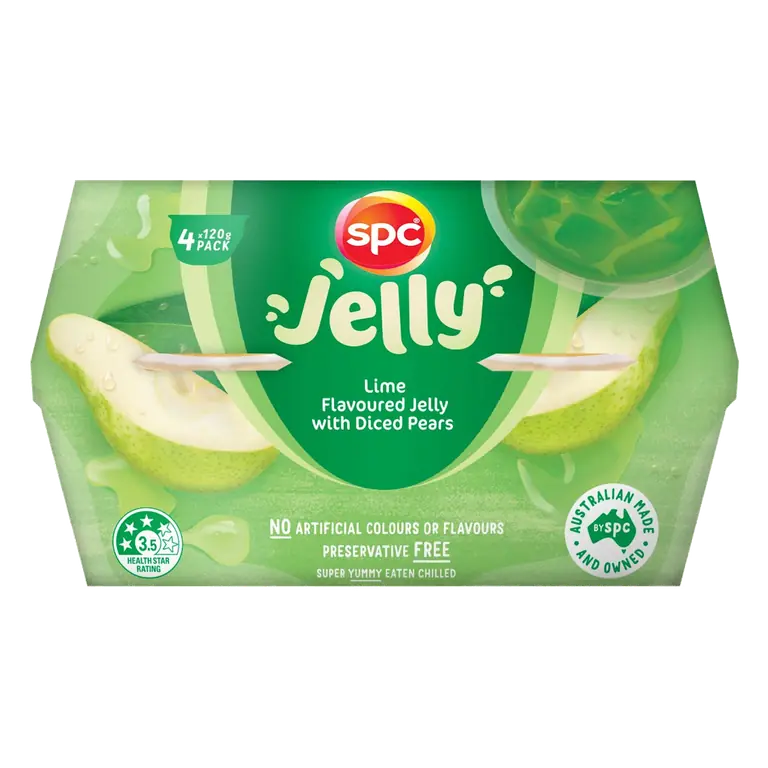 Fruit Snacks Diced Pear Lime Flavour Jelly