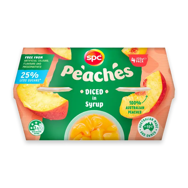 Less Sugar Diced Peaches In Juice Fruit Cups