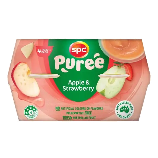 Little Tubs Of Apple & Strawberry Puree 120g