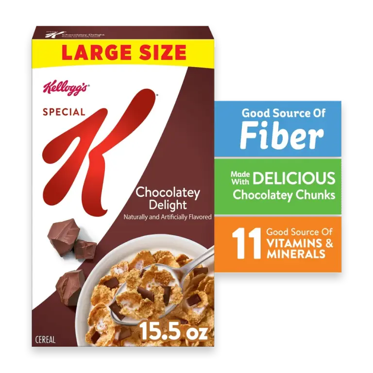 Kellogg's Special K Breakfast Cereal Chocolatey Delight, Family Breakfast, 15.5 oz