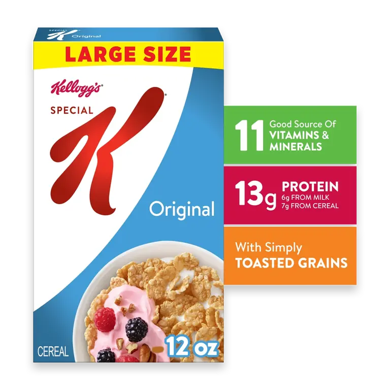Kellogg's Special K Breakfast Cereal Original, Family Breakfast, 12 oz
