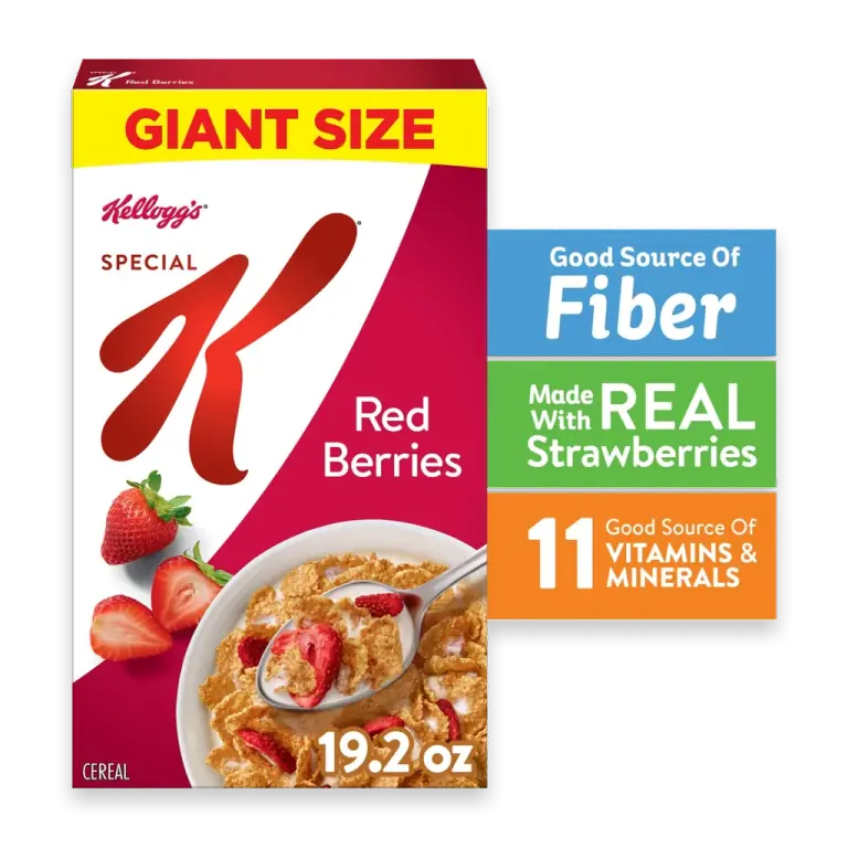 Kellogg's Special K Breakfast Cereal Red Berries, Family Breakfast, 19.2 oz