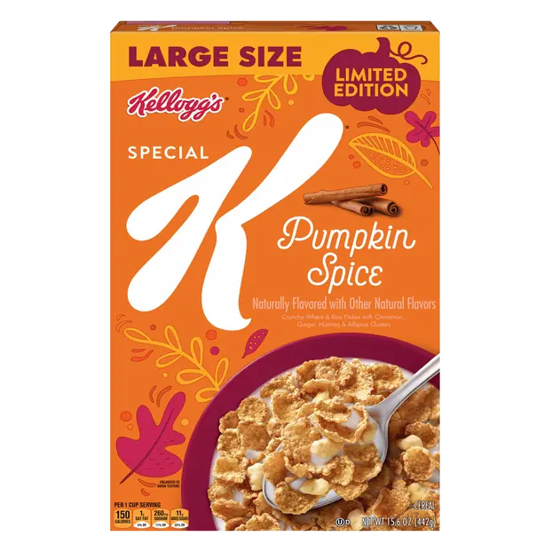 Kellogg's Special K Limited Pumpkin Spice Flakes Cereal Large Size