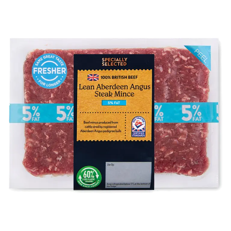 100% British Beef Lean Aberdeen Angus Steak Mince 5% Fat