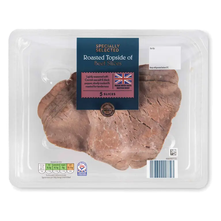 100% British Beef Roasted Topside of Beef 5 Slices