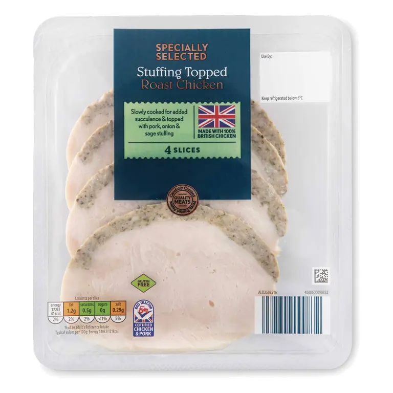 100% British Stuffing Topped Roast Chicken 4 Slices