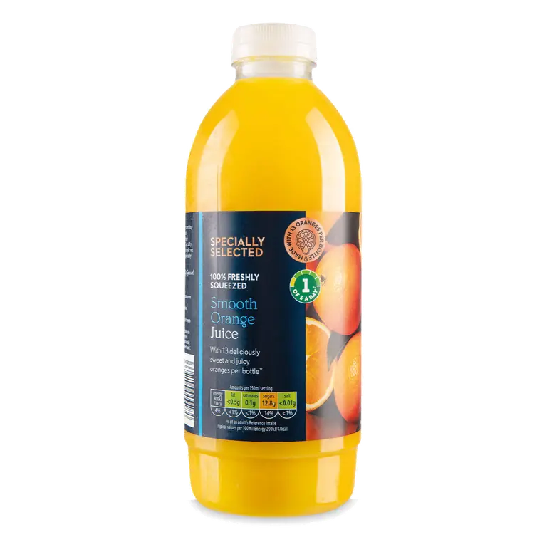100% Freshly Squeezed Smooth Orange Juice