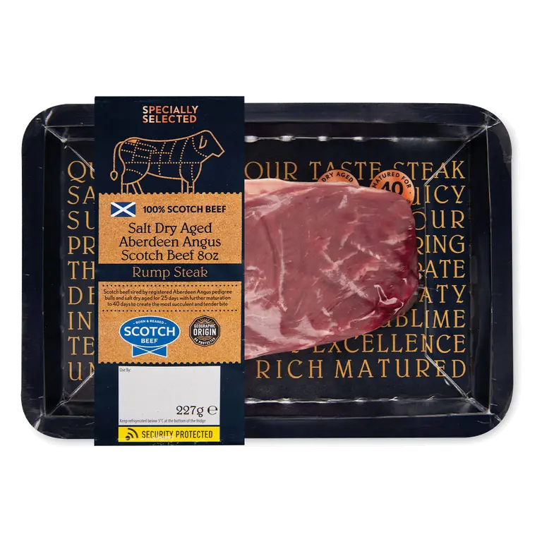 100% Scotch Beef Salt Dry Aged Aberdeen Angus 8oz Rump Steak