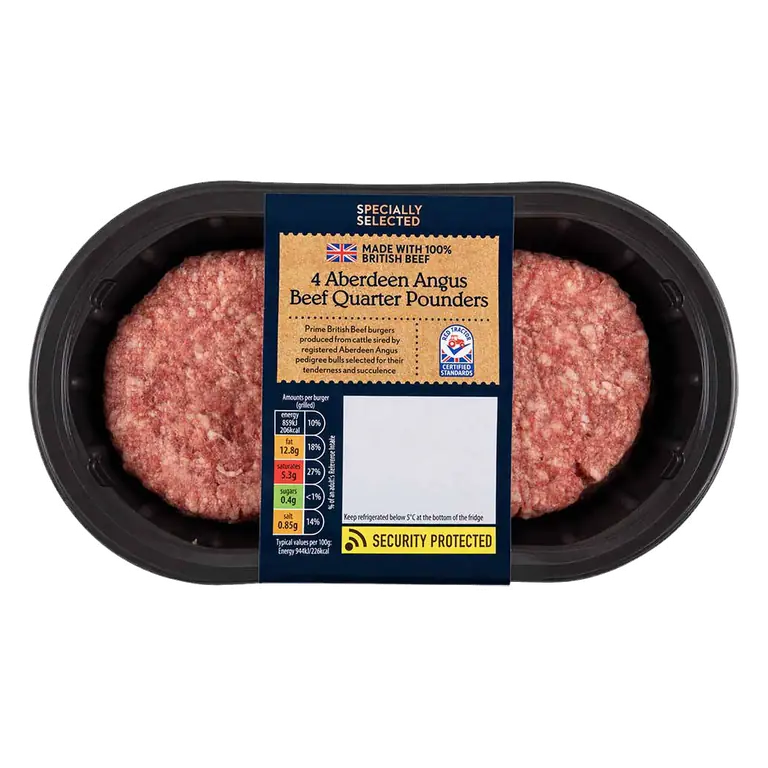 Aberdeen Angus Beef Quarter Pounders 4 Pack