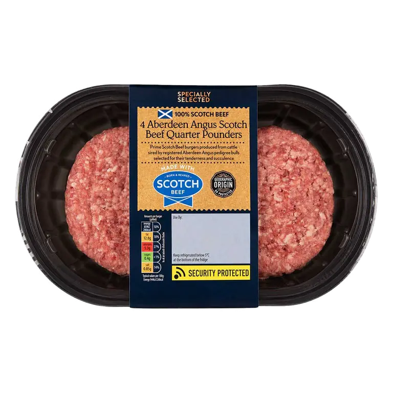 Aberdeen Angus Scotch Beef Quarter Pounders 4 Pack