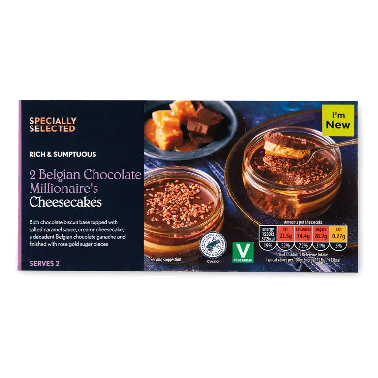 Belgian Chocolate Millionaire's Cheesecakes 2 Pack