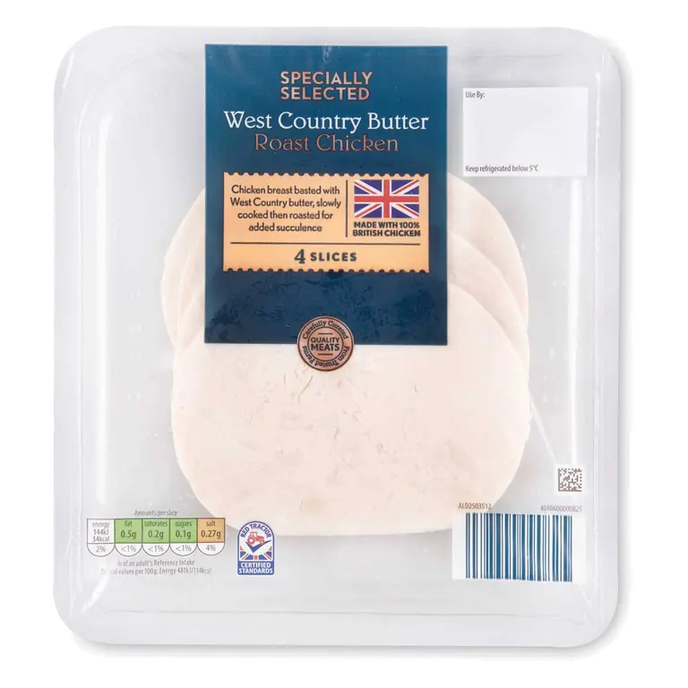 British Butter Basted Roast Chicken Breast 4 Slices
