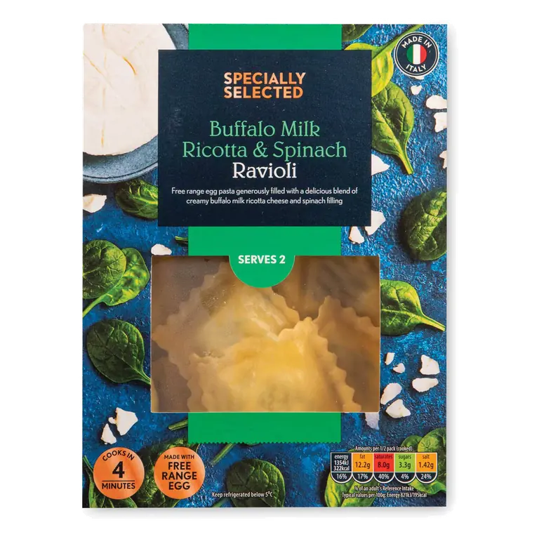 Buffalo Milk Ricotta & Spinach Ravioli