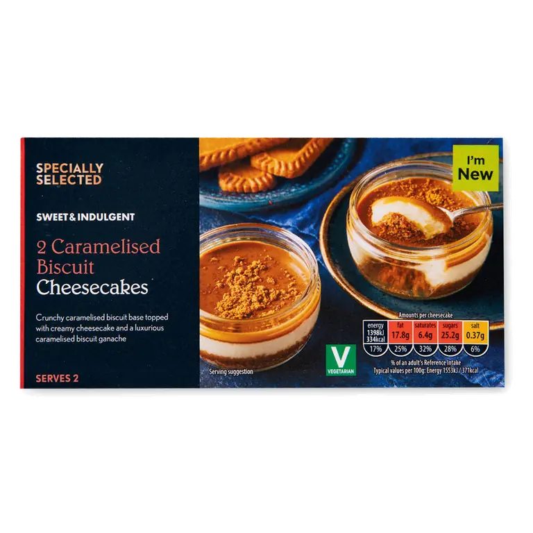Caramelised Biscuit Cheesecakes 2 Pack
