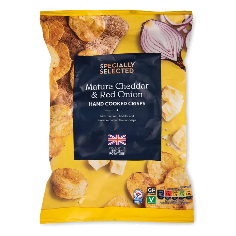 Cheddar & Onion Handcooked Crisps