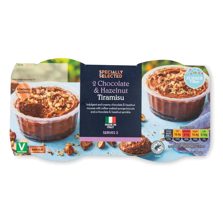 Chocolate & Hazelnut Tiramisu 2 Pack