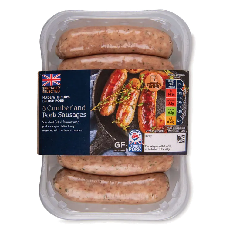 Cumberland Pork Sausages 6 Pack