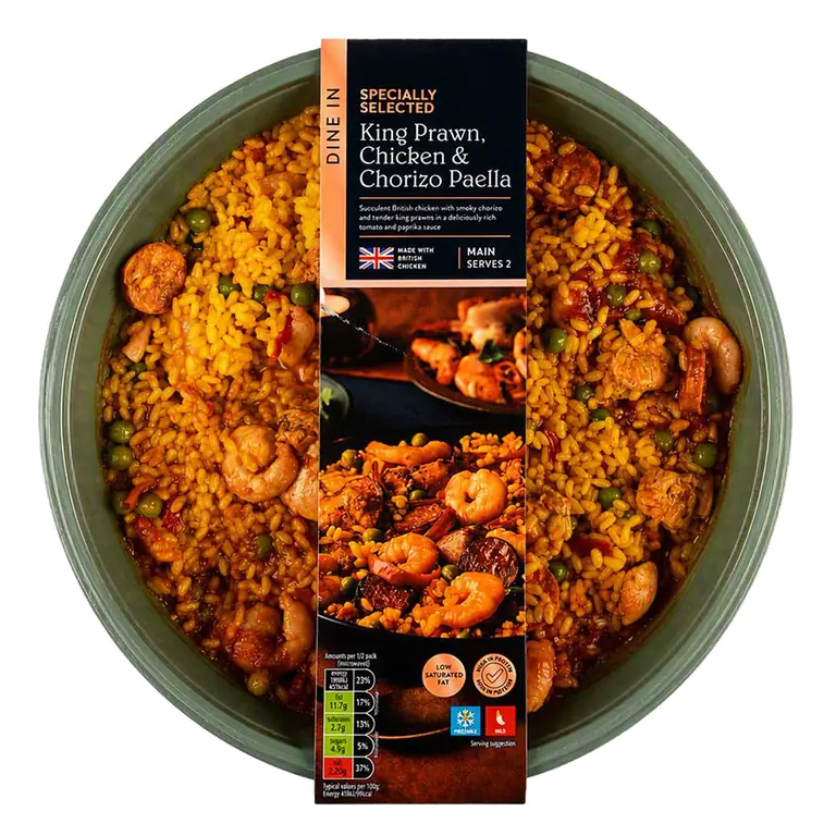 King Prawn, Chicken & Chorizo Paella