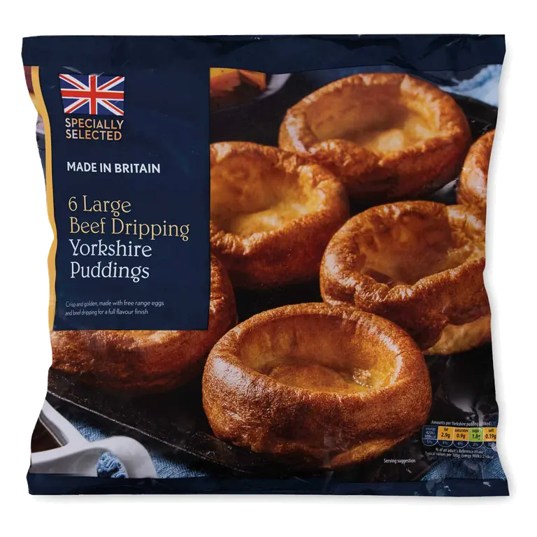 Large Beef Dripping Yorkshire Puddings 6 Pack