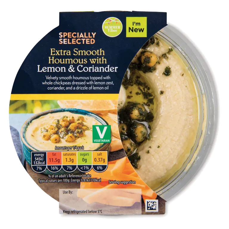 Lemon & Coriander Topped Houmous