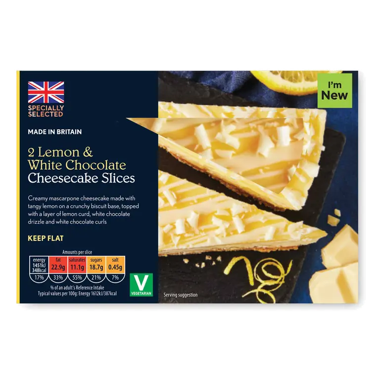 Lemon & White Chocolate Cheesecake Slices