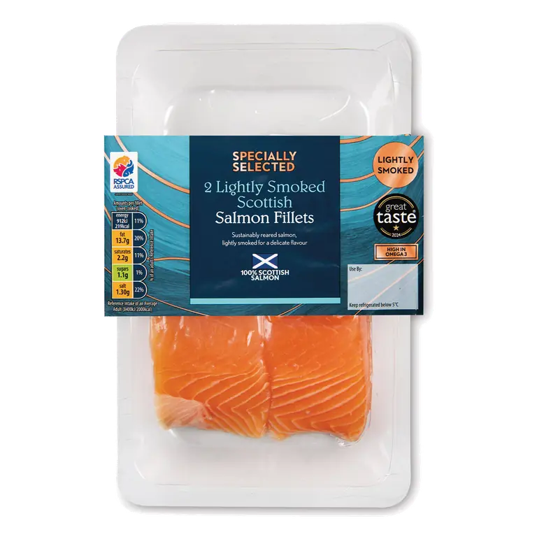 Lightly Smoked Scottish Salmon Fillets 2 Pack