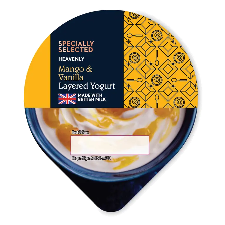 Mango & Vanilla layered Yogurt