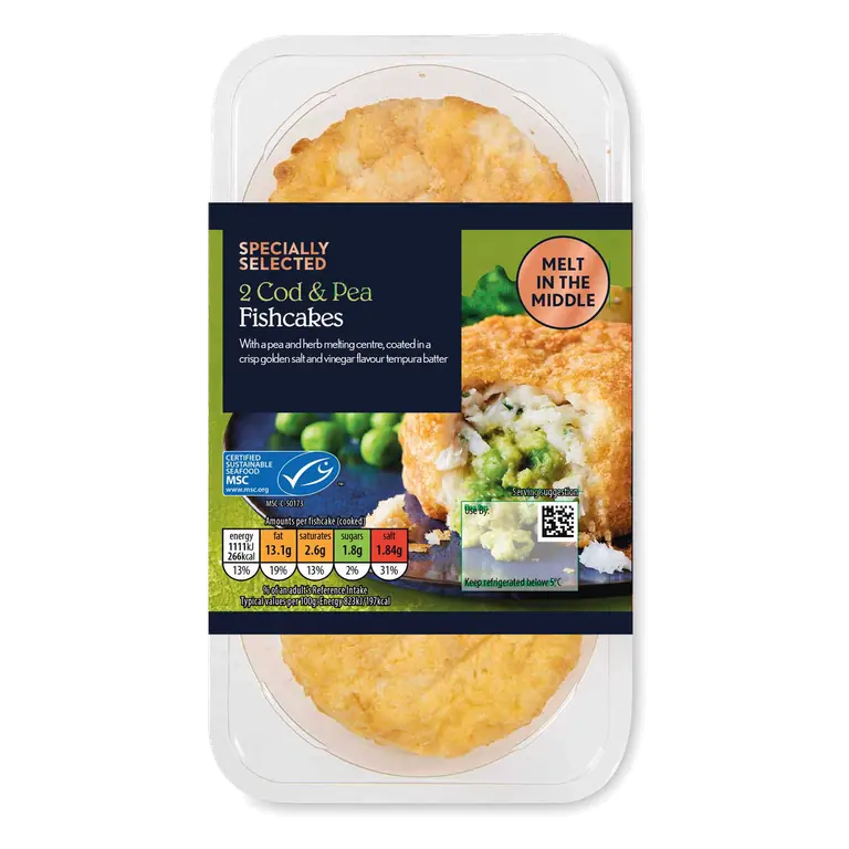 Melt In The Middle Cod & Pea Fishcakes 2 Pack