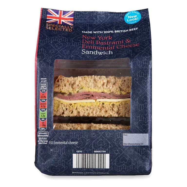 New York Deli Pastrami & Emmental Cheese Sandwich