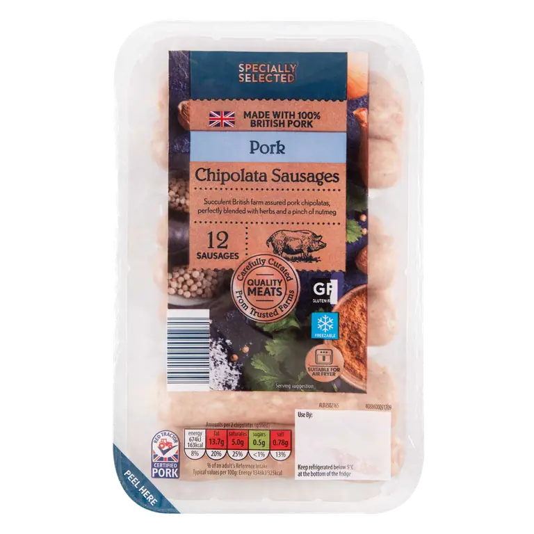 Pork Chipolata Sausages 12 Pack
