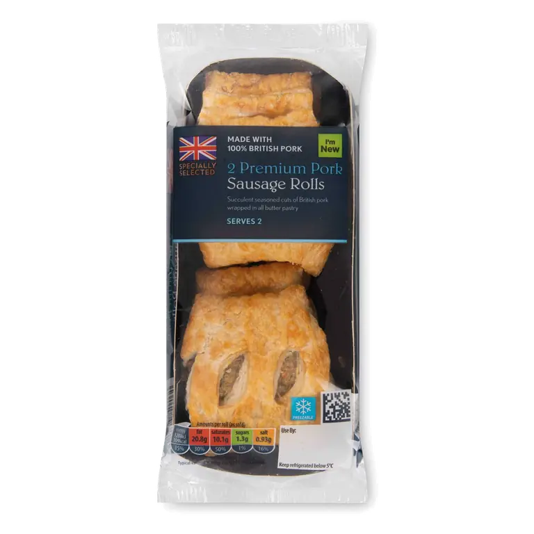 Premium Pork Sausage Rolls 2 Pack