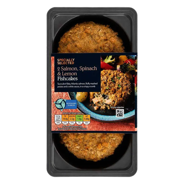 Salmon, Spinach & Lemon Fishcakes 2 Pack